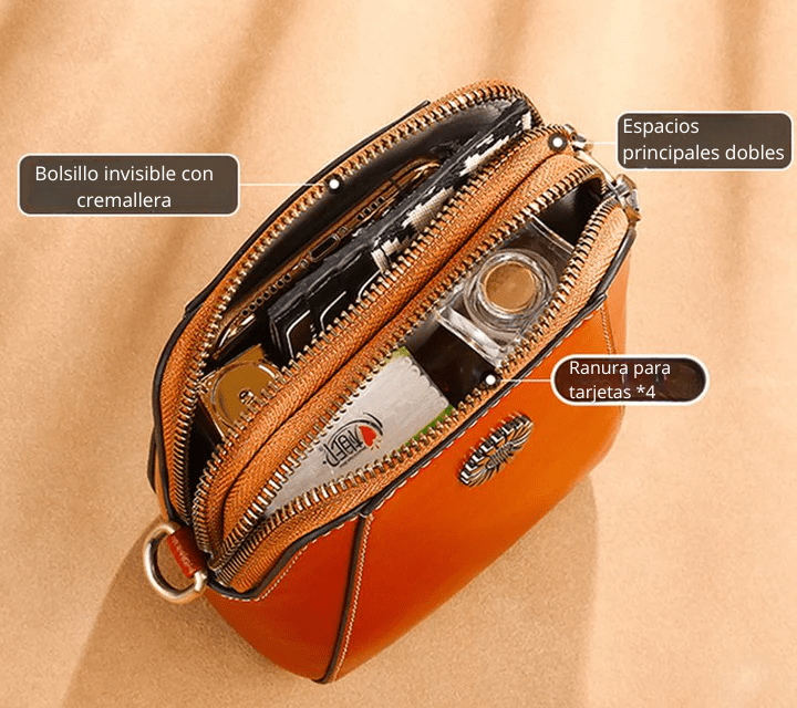 Sac Bandoulière Rétro en Cuir