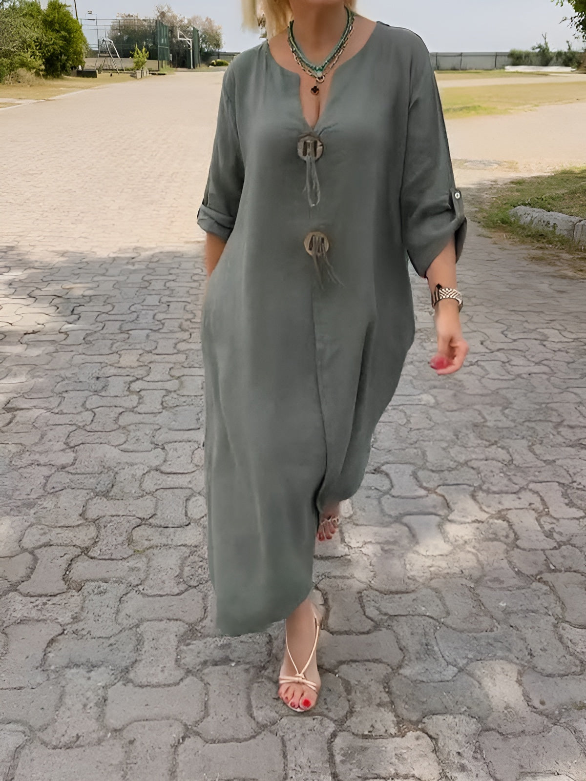 Robe Serena – élégance naturelle avec poches et tissu léger