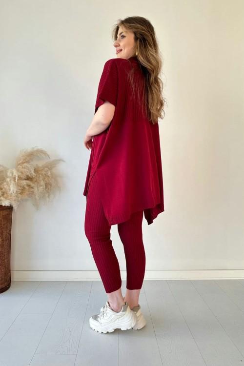 Ensemble deux pièces (haut + pantalon) en maille stretch pour femme