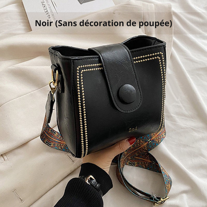 Sac vintage avec bandoulière large et réglable
