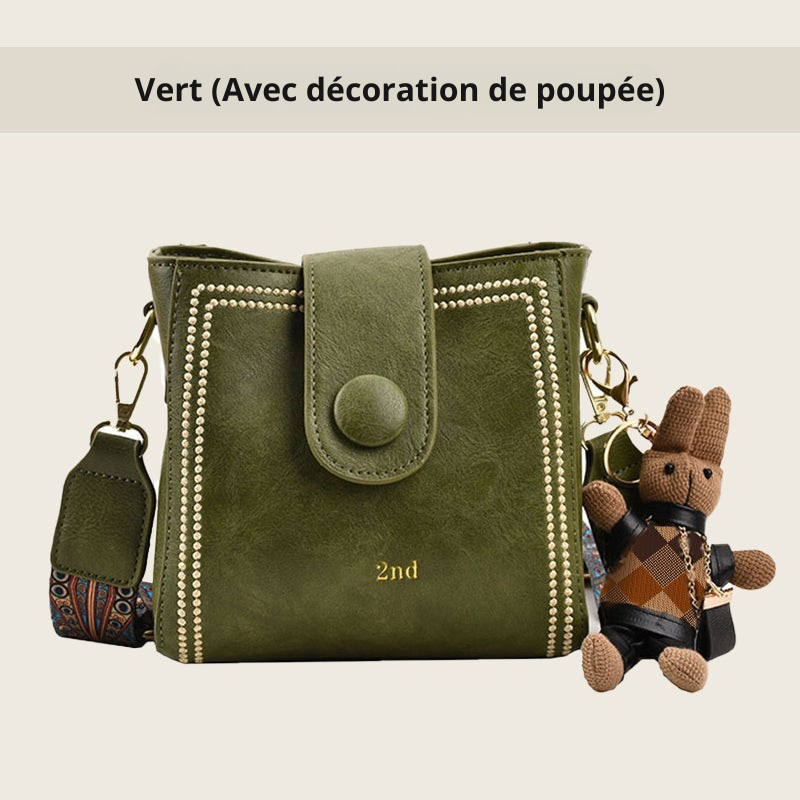 Sac vintage avec bandoulière large et réglable