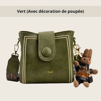 Sac vintage avec bandoulière large et réglable