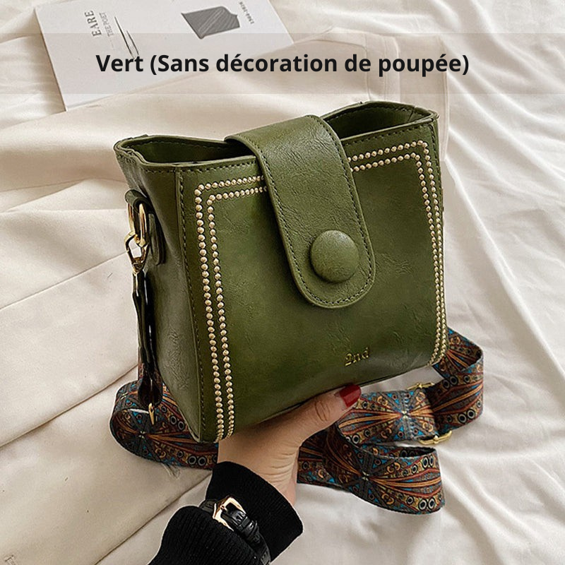 Sac vintage avec bandoulière large et réglable