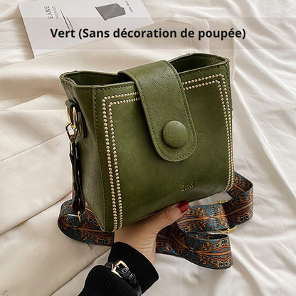 Sac vintage avec bandoulière large et réglable