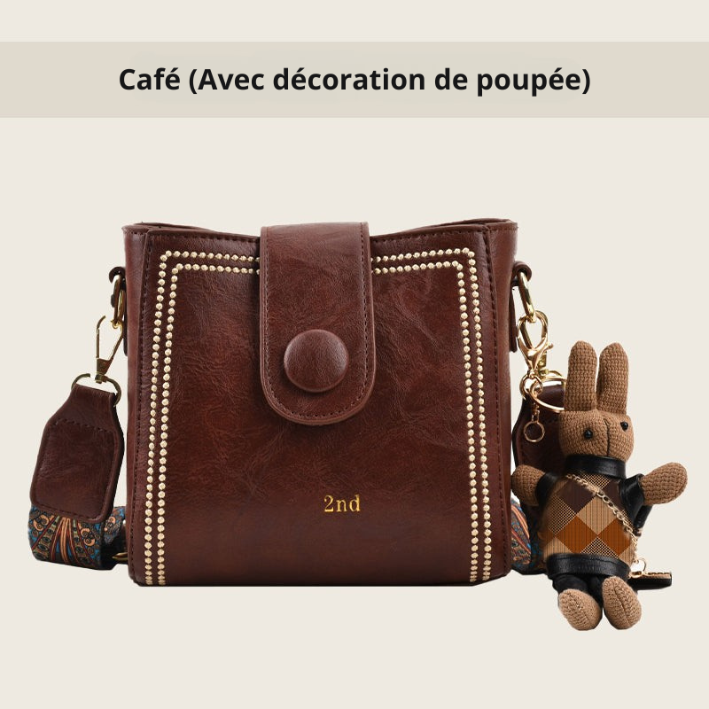 Sac vintage avec bandoulière large et réglable