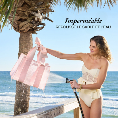 Sac de plage à nœud et pochette pour téléphone