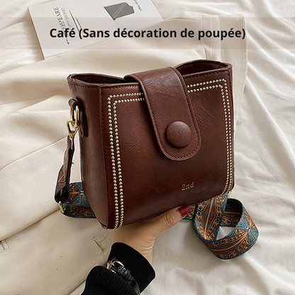 Sac vintage avec bandoulière large et réglable