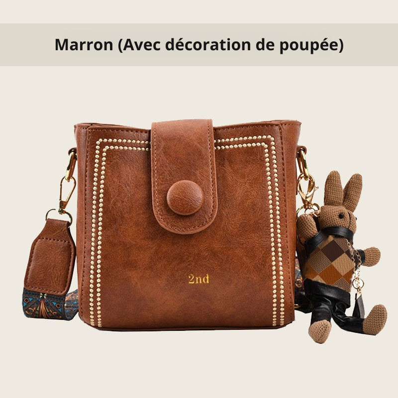 Sac vintage avec bandoulière large et réglable