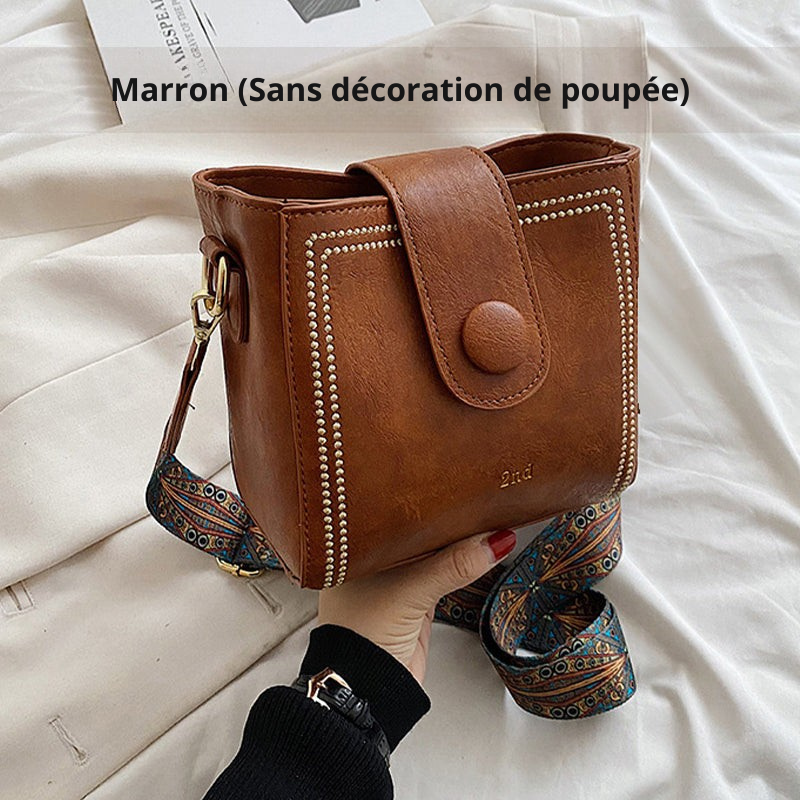 Sac vintage avec bandoulière large et réglable