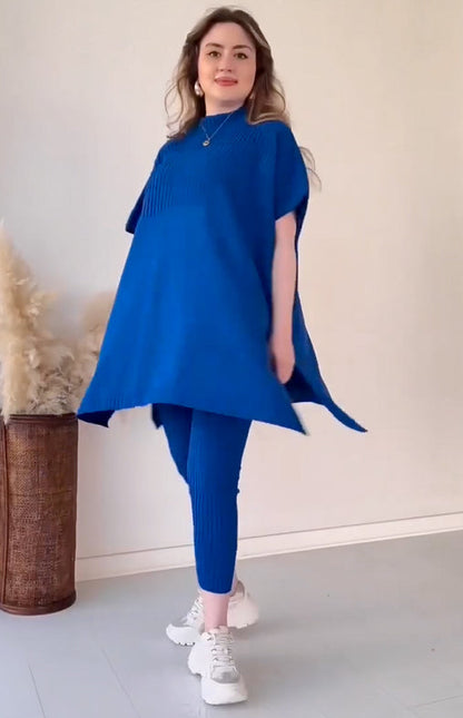 Ensemble deux pièces (haut + pantalon) en maille stretch pour femme