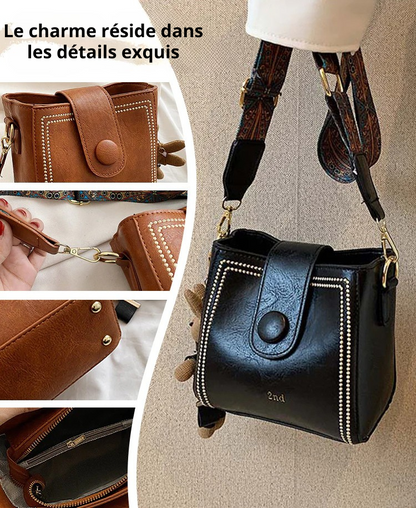 Sac vintage avec bandoulière large et réglable