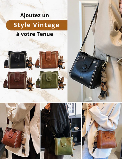 Sac vintage avec bandoulière large et réglable