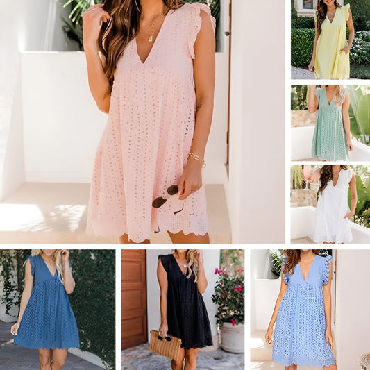 Robe Luciana – Élégance ajourée & confort stylé