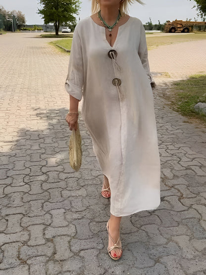 Robe Serena – élégance naturelle avec poches et tissu léger