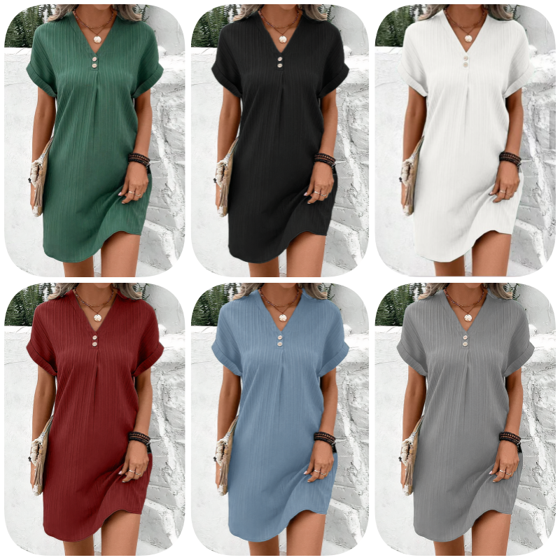 Robe Toscana – Lin Léger et Boutons Artisanaux